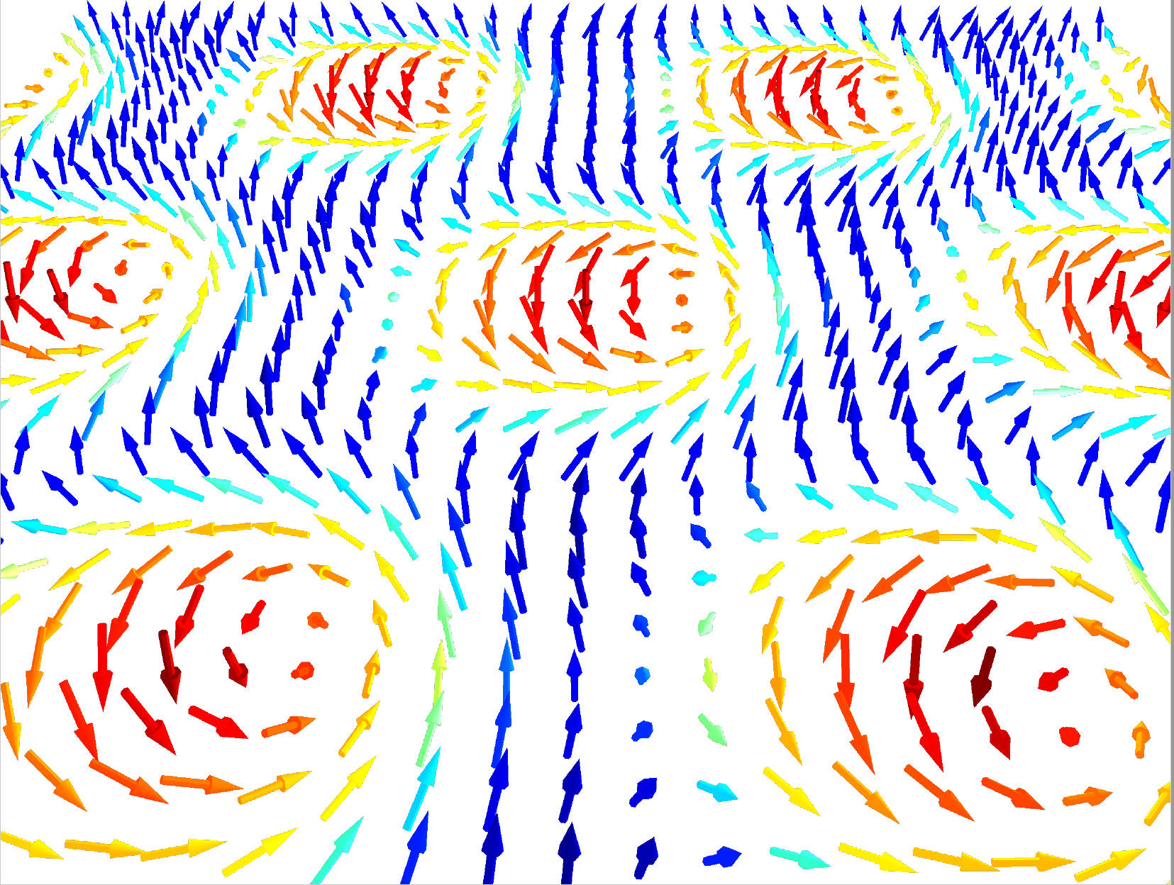At low enough temperatures and sufficient applied magnetic fields, the spins in manganese silicide (MnSi) form a so-called skrymion lattice, which is an ordered arrangement of Bloch-type skyrmions with hexagonal symmetry.